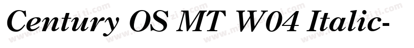 Century OS MT W04 Italic字体转换